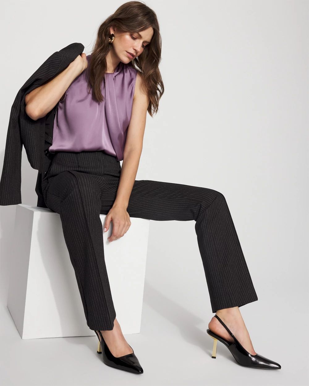 Satin Twist Neck Shell click to view larger image.