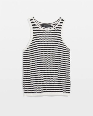 Striped Sweater Tank click to view larger image.