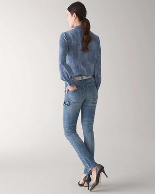 Petite High-Rise Everyday Soft Denim™ Utility Slim Ankle Jeans click to view larger image.