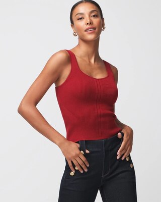 Cashmere Blend Rib Tank