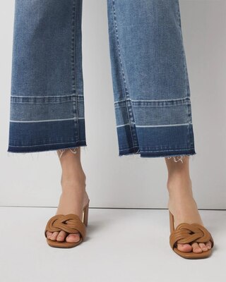 High-Rise Released Hem Wide Leg Cropped Jean click to view larger image.