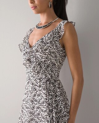 Faux Wrap Midi Dress