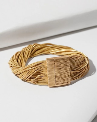Goldtone Thread Magnetic Bracelet