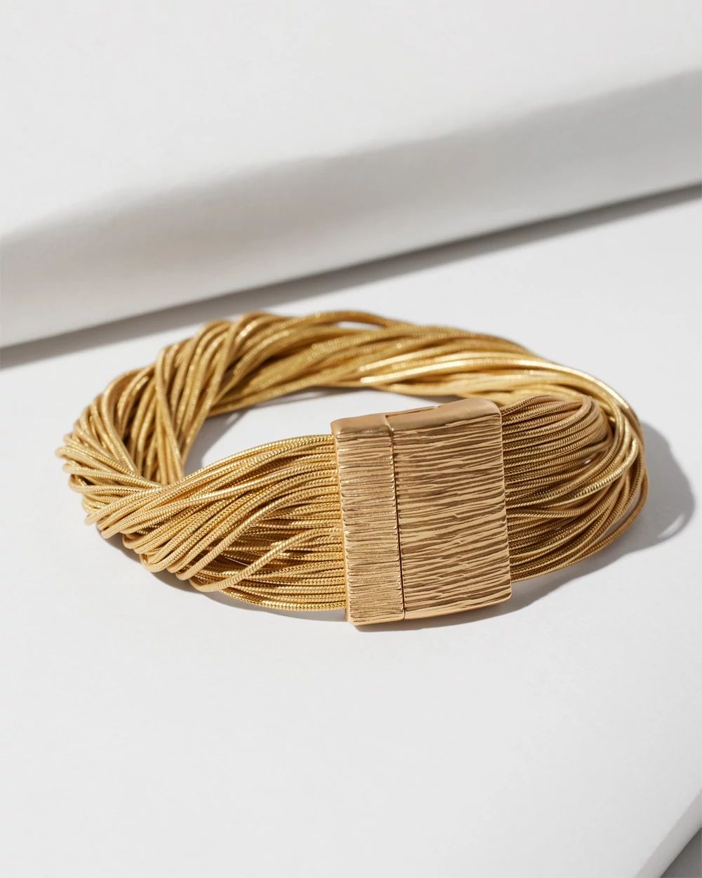 Goldtone Thread Magnetic Bracelet