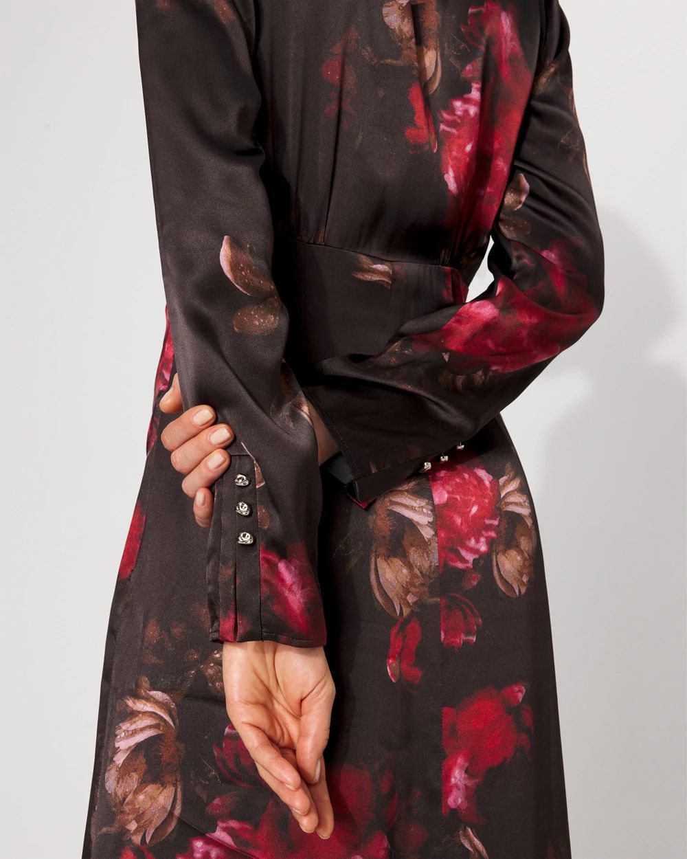 Floral Ruched Sheath Dress click to view larger image.