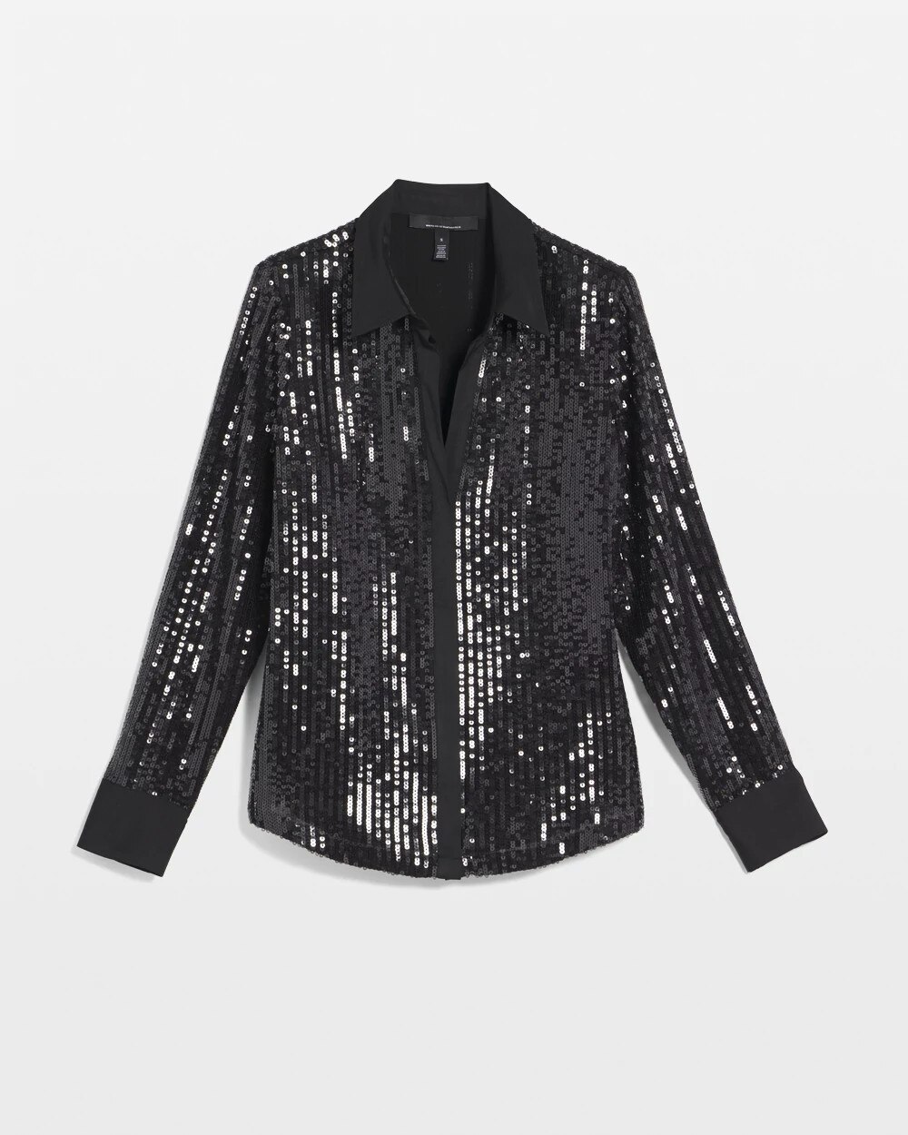 Satin + Sequin Striped Shirt - image 5
