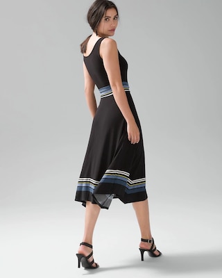 Capri Stripe Matte Jersey Midi Dress click to view larger image.