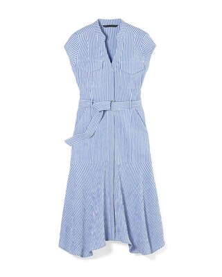 Seersucker Utility Midi Dress