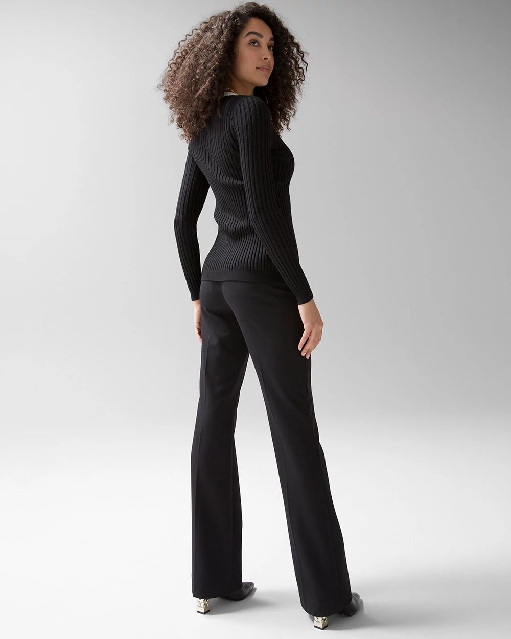 Long-Sleeve Rib Cardigan