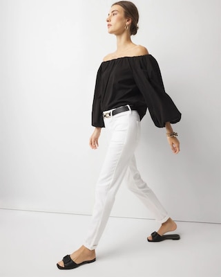 Mid-Rise Double Pocket Girlfriend Jean click to view larger image.