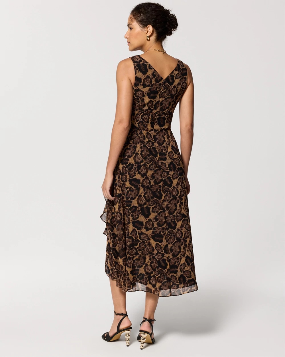 Petite Ruched Waist Midi Dress