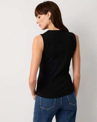 WHBM FORME™ Ribbed Scoop Neck Shell click to view larger image.