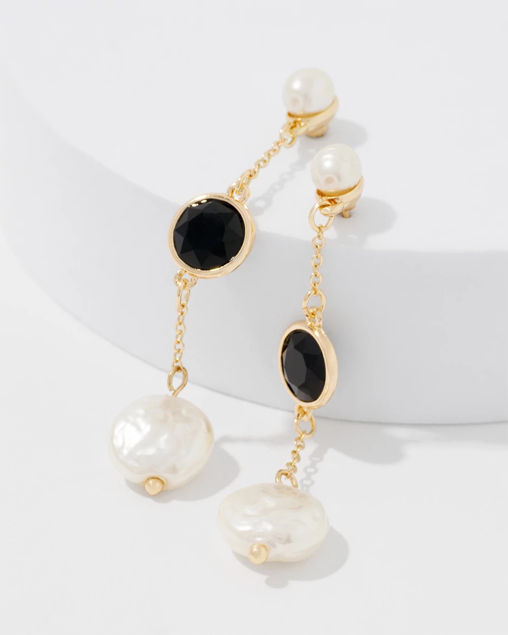 Black + White Linear Earrings