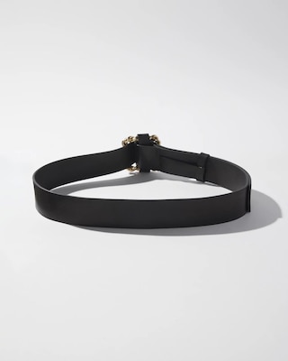 Twisted Buckle Denim Belt
