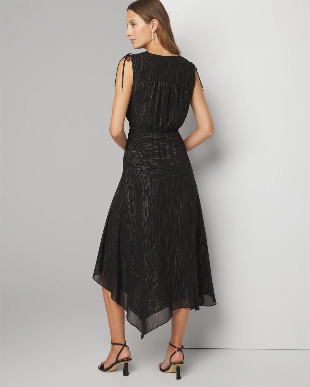 Sleeveless Drop Waist Midi Dress