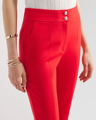 WHBM® High-Rise Straight Leg Woven Pants