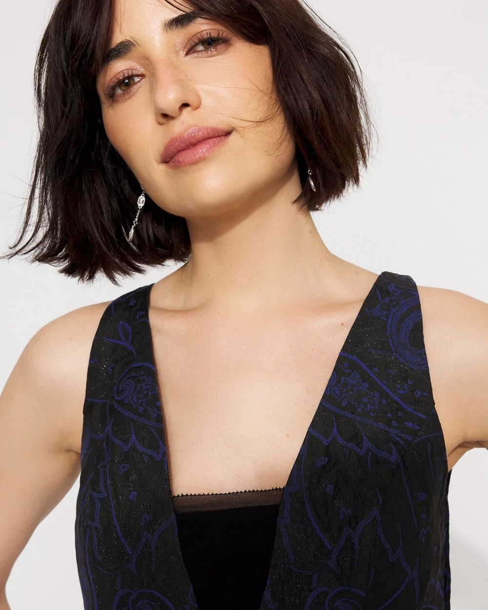 Petite Jacquard Peplum Bustier click to view larger image.