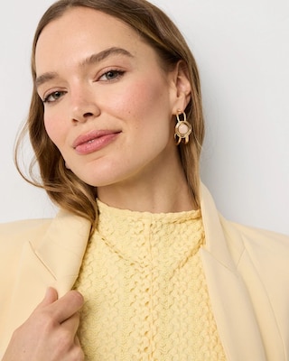 Rose Quartz Hoop Earrings