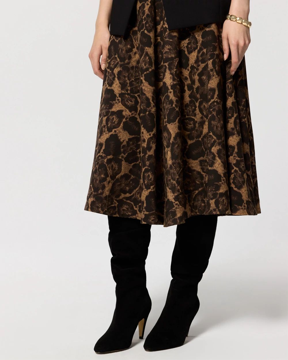 Suede Slouch Heeled Boots