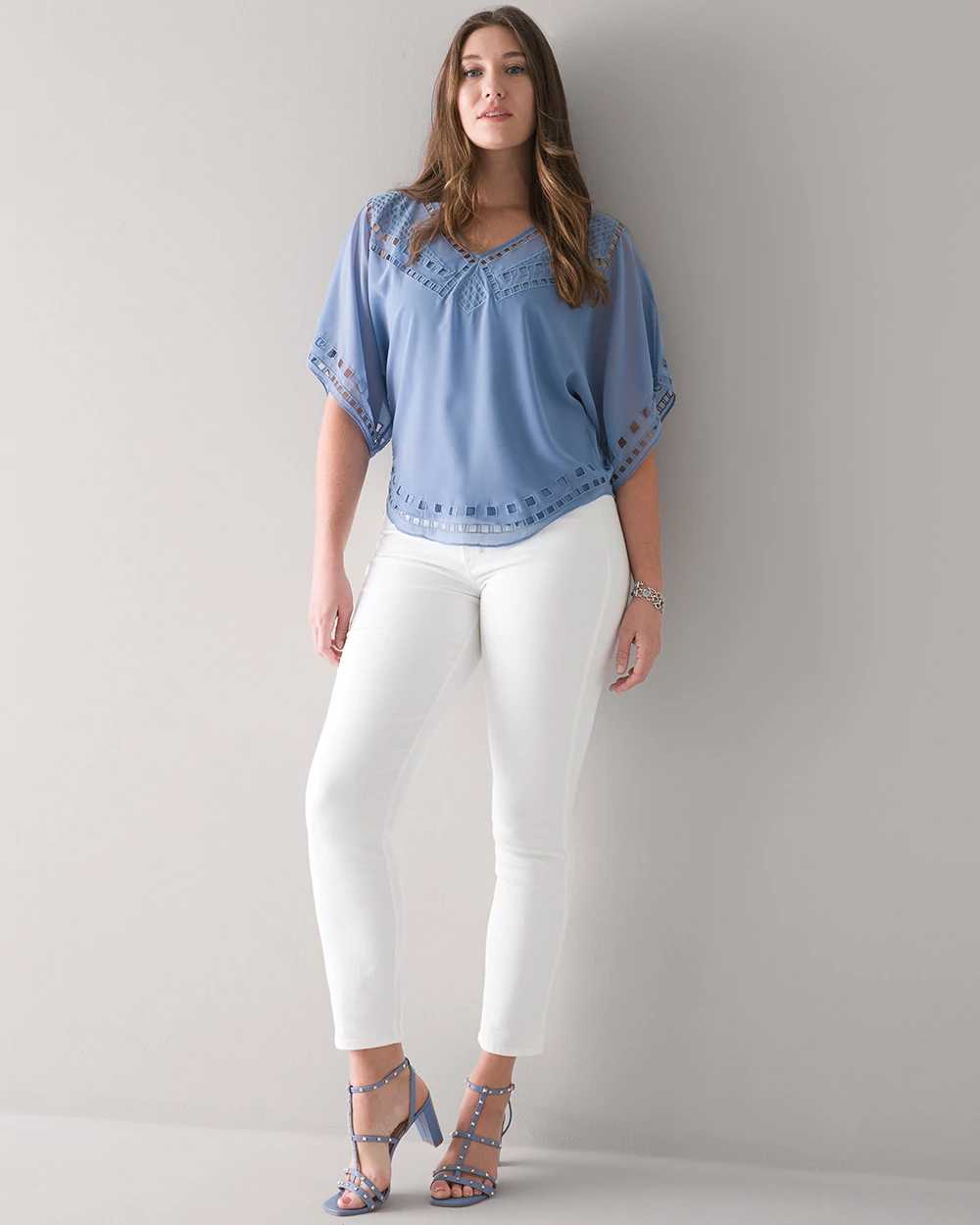 Curvy High-Rise Straight White Jeans click to view larger image.