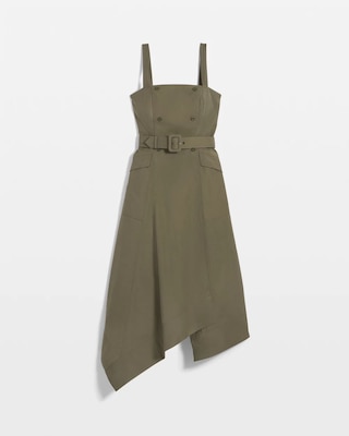 Petite Asymmetric Trench Midi Dress click to view larger image.
