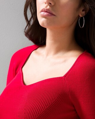 Ribbed Sweetheart Sweater