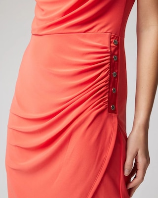 Sleeveless Matte Jersey Shirred Dress