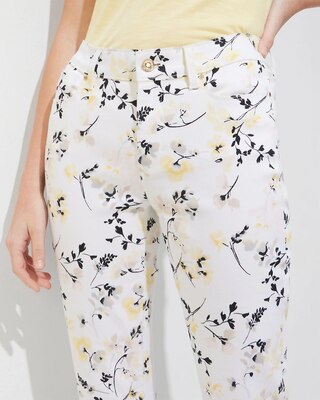 Outlet WHBM Floral Mid-Rise Slim Jeans