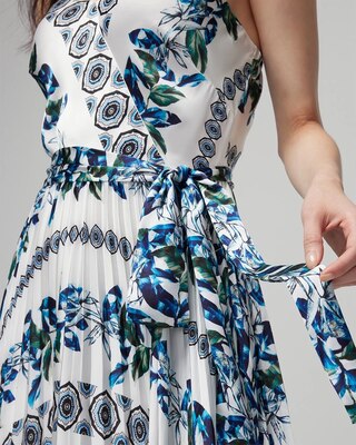 Halter Pleated Maxi Dress
