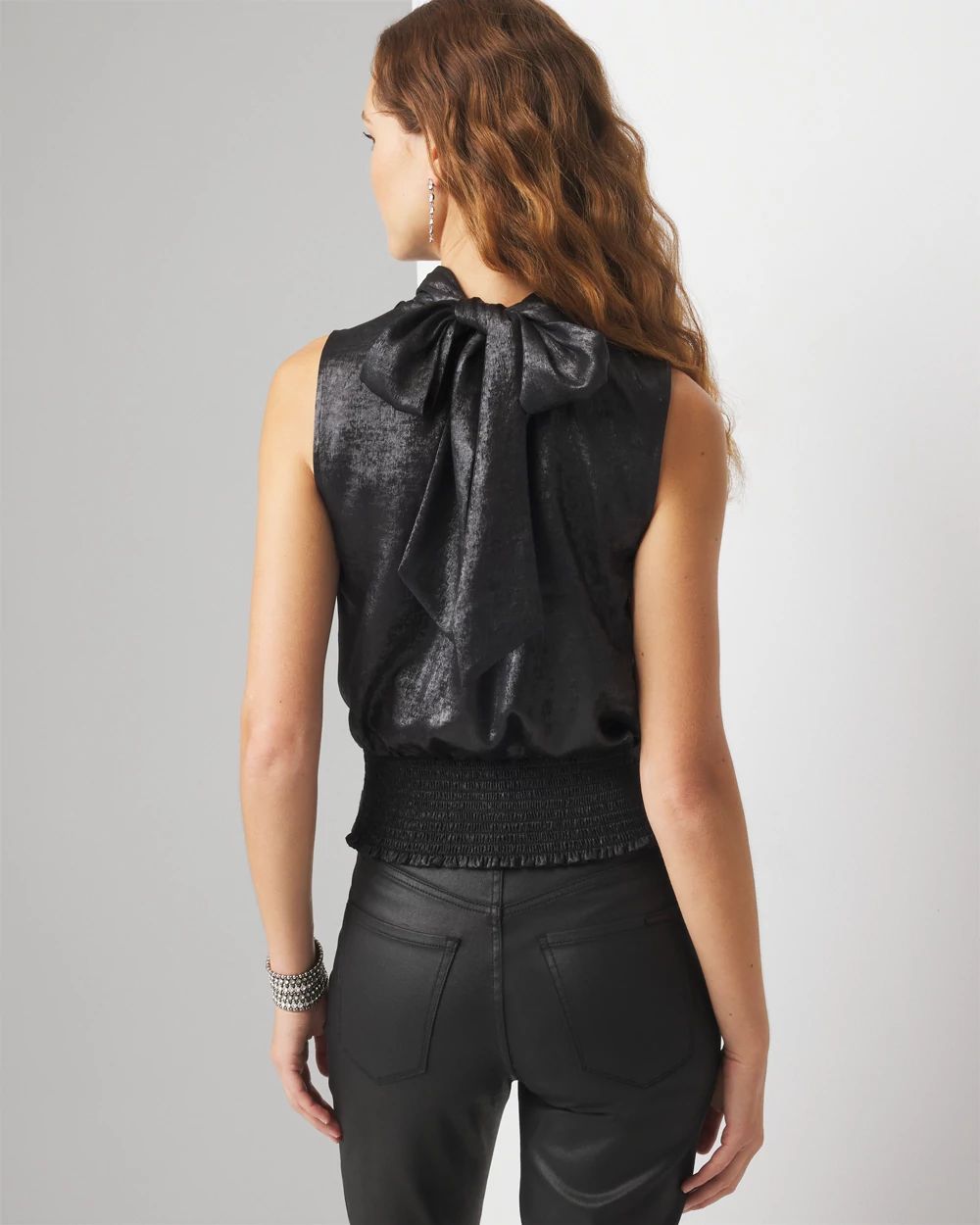 Metallic Banded Bottom Top