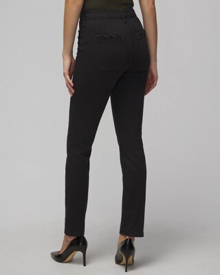 High Rise Sculpt Grommet Slim Jeans click to view larger image.