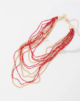 Seed Bead Convertible Multistrand Necklace click to view larger image.