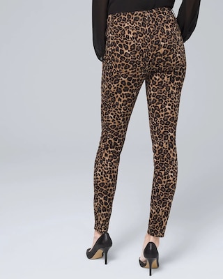 High-Rise Sculpt Snake-Print Skinny Jeans