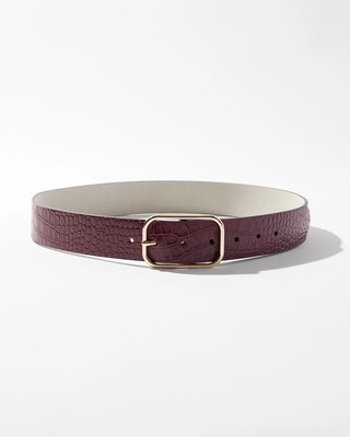 Croco Denim Belt