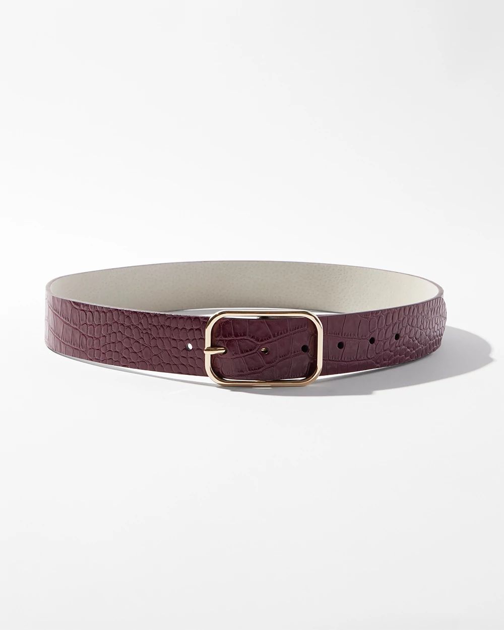 Croco Denim Belt