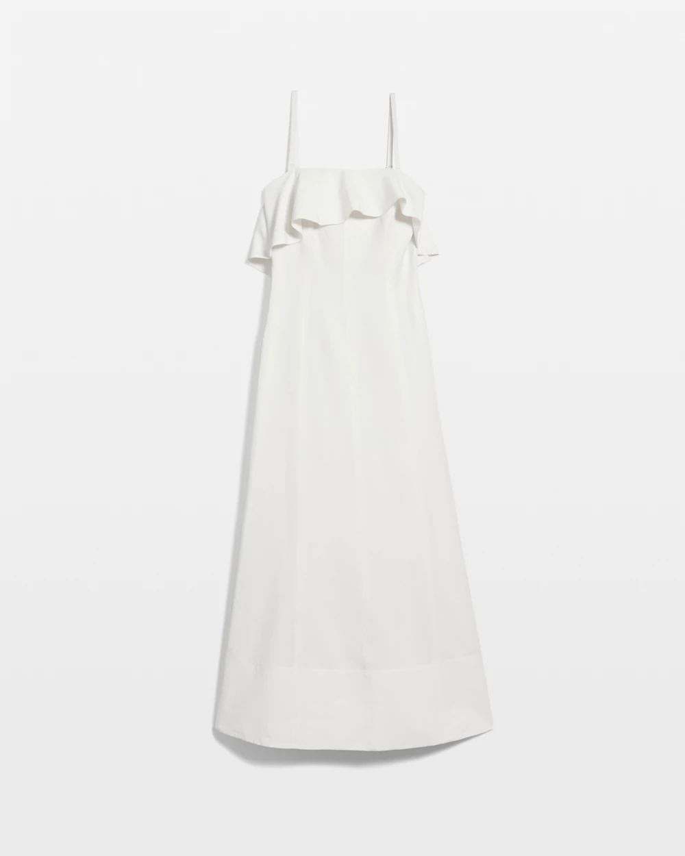 Linen-Blend Strapless Maxi Dress