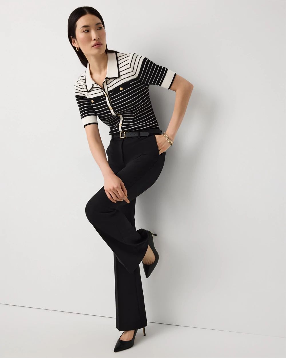 Luxe Stretch Mid-Rise Piper Flare Pant