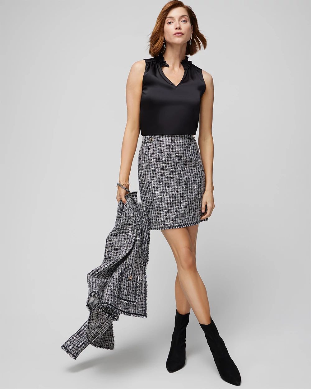 Petite Ruched Neck Shell