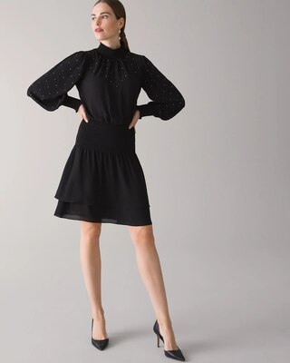 Smocked Blouson Dress