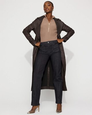 Rib Knit Half-Zip Mock Neck Sweater click to view larger image.