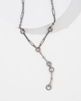 Pavé Horsebit Y-Necklace click to view larger image.