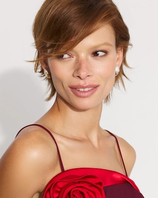 Floral Applique Ponte Bustier click to view larger image.