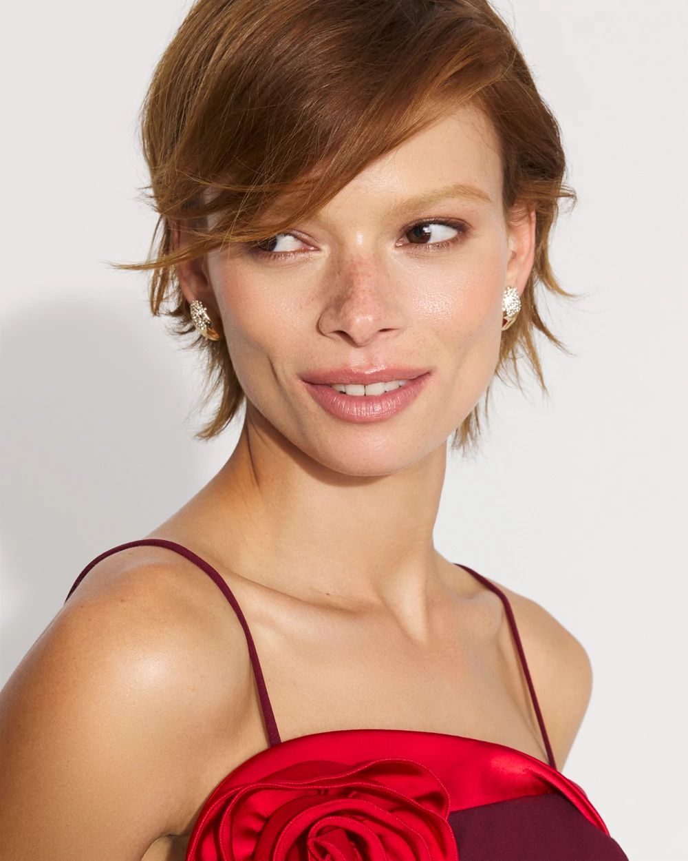 Floral Applique Ponte Bustier