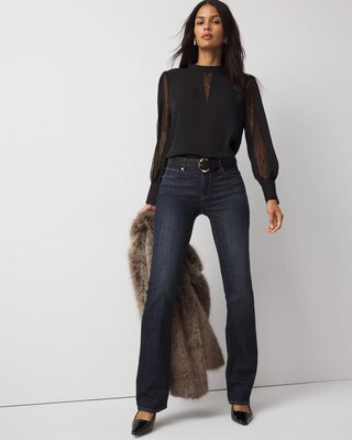 Lace + Crepe Blouse click to view larger image.