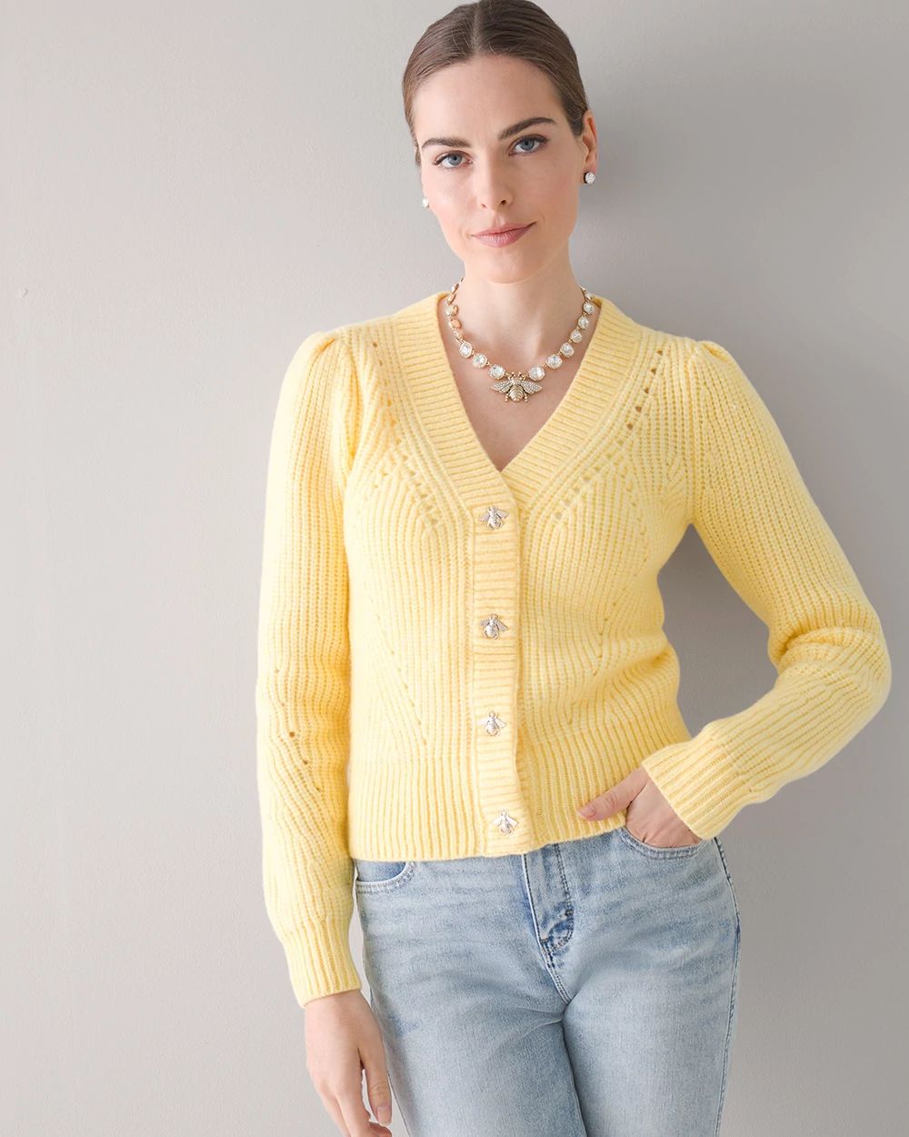 Petite Honey Bee Cardigan click to view larger image.