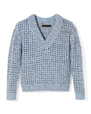 V-Neck Sequin Sweater