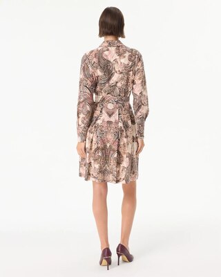 Petite Belted Button Front Shirt Dress click to view larger image.