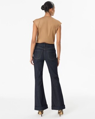 Cuffed High-Rise Flare Jean click to view larger image.