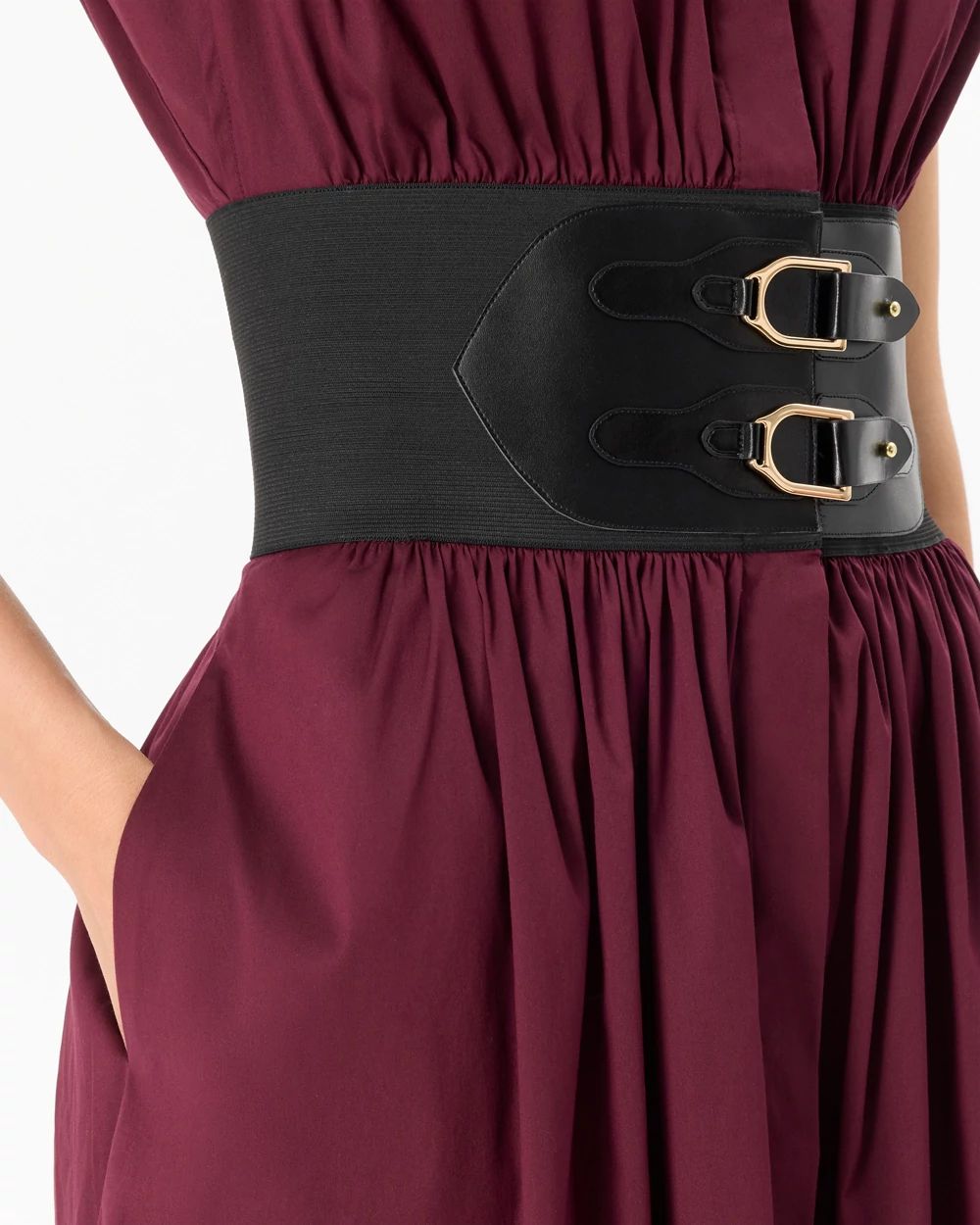 Belted Midi Dress click to view larger image.