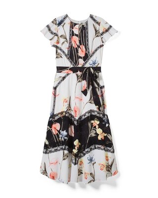 Floral & Lace Midi Dress